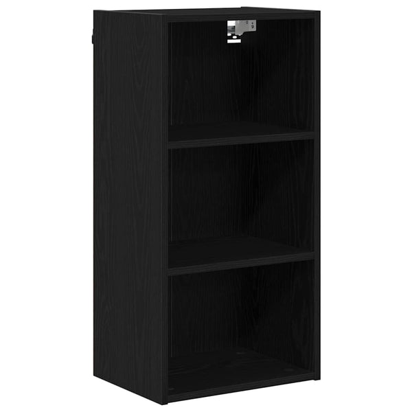 vidaXL Wall Cabinet Black Oak Look 40 x 29.5 x 80 cm