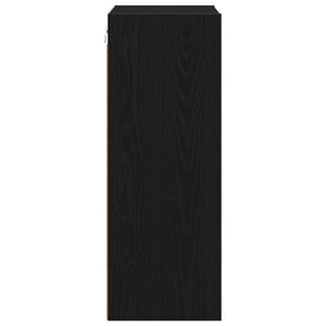 vidaXL Wall Cabinet Black Oak Look 40 x 29.5 x 80 cm