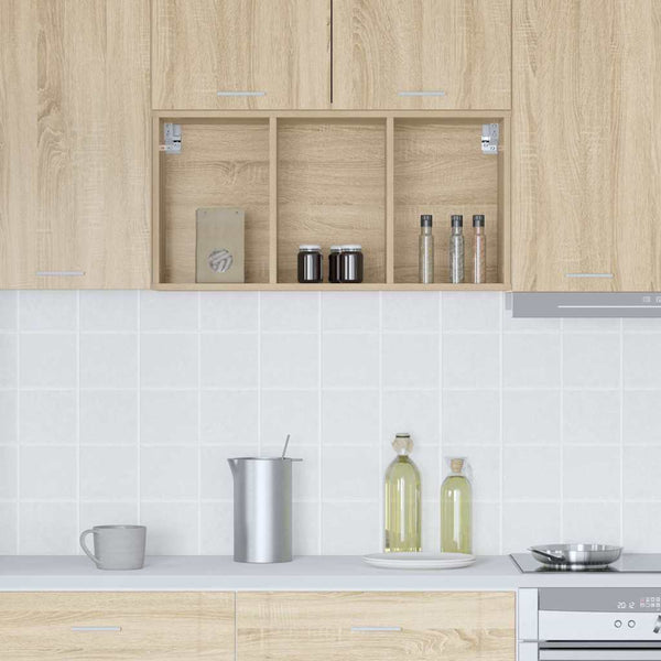 vidaXL Wall Cabinet Sonoma Oak 40x29.5x80 cm Engineered Wood