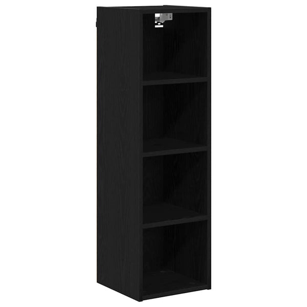 vidaXL Wall Cabinet Black Oak Look 30 x 29.5 x 100 cm