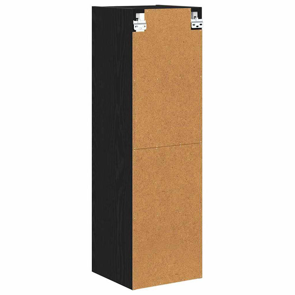 vidaXL Wall Cabinet Black Oak Look 30 x 29.5 x 100 cm