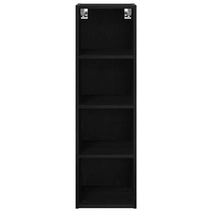 vidaXL Wall Cabinet Black Oak Look 30 x 29.5 x 100 cm