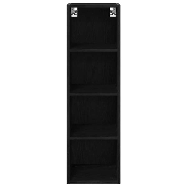 vidaXL Wall Cabinet Black Oak Look 30 x 29.5 x 100 cm