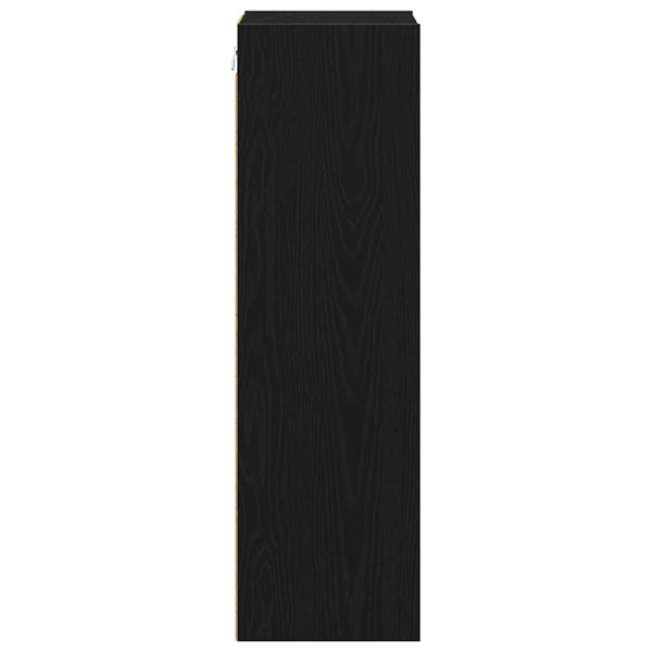 vidaXL Wall Cabinet Black Oak Look 30 x 29.5 x 100 cm