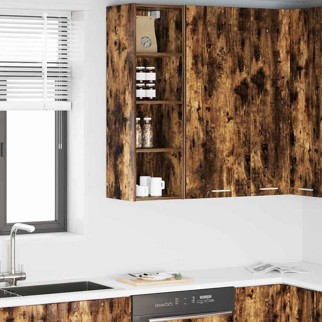 vidaXL Wall Cabinet Smoked Oak 30 x 29.5 x 100 cm Engineered Wood
