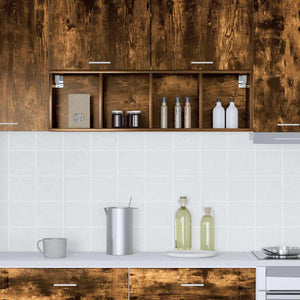 vidaXL Wall Cabinet Smoked Oak 30 x 29.5 x 100 cm Engineered Wood