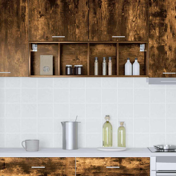 vidaXL Wall Cabinet Smoked Oak 30 x 29.5 x 100 cm Engineered Wood