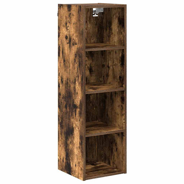 vidaXL Wall Cabinet Smoked Oak 30 x 29.5 x 100 cm Engineered Wood