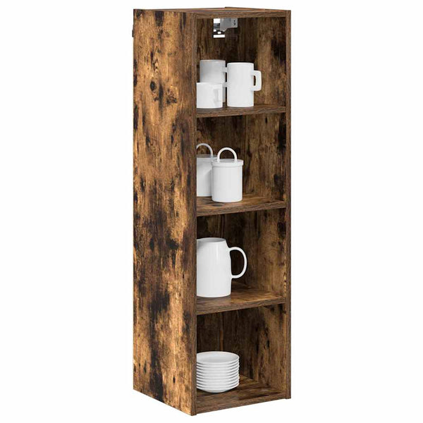 vidaXL Wall Cabinet Smoked Oak 30 x 29.5 x 100 cm Engineered Wood