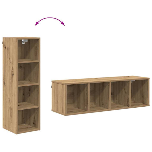 vidaXL Wall Cabinet Artisan Oak 30 x 29.5 x 100 cm Engineered Wood