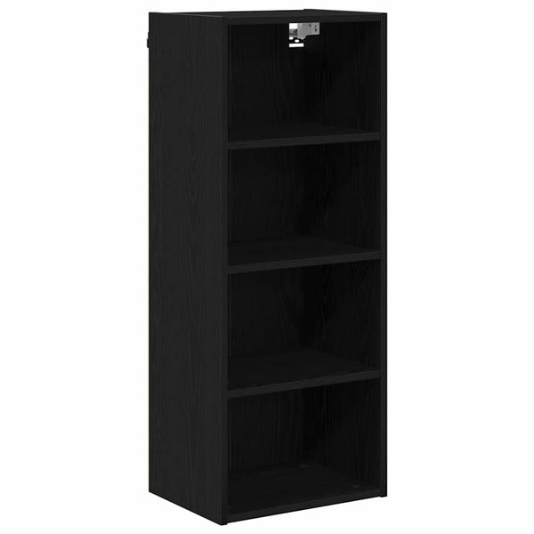 vidaXL Wall Cabinet Black Oak Look 40 x 29.5 x 100 cm