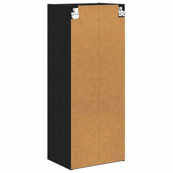 vidaXL Wall Cabinet Black Oak Look 40 x 29.5 x 100 cm
