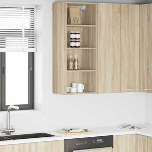 vidaXL Wall Cabinet Sonoma Oak 40 x 29.5 x 100 cm Engineered Wood