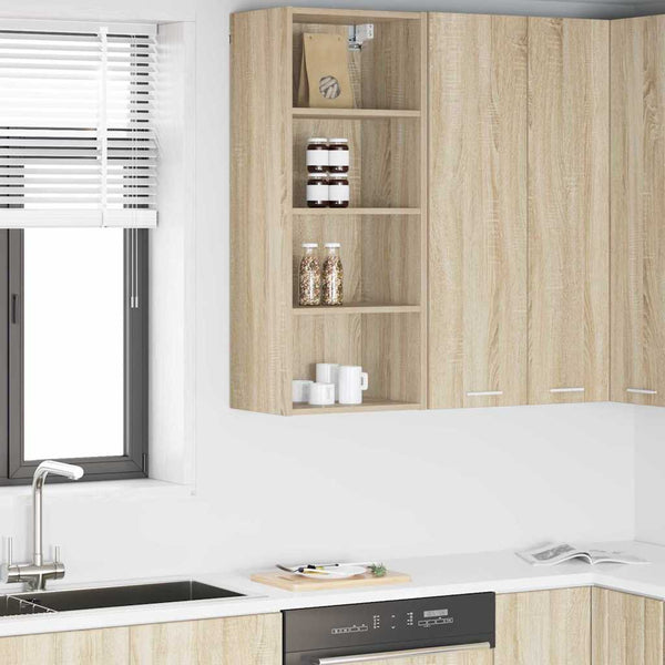 vidaXL Wall Cabinet Sonoma Oak 40 x 29.5 x 100 cm Engineered Wood