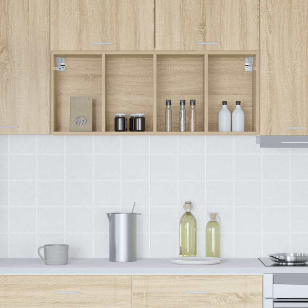 vidaXL Wall Cabinet Sonoma Oak 40 x 29.5 x 100 cm Engineered Wood