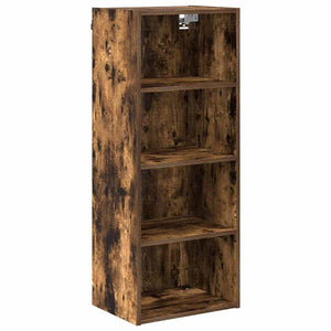 vidaXL Wall Cabinet Smoked Oak 40x29.5x100 cm Engineered Wood