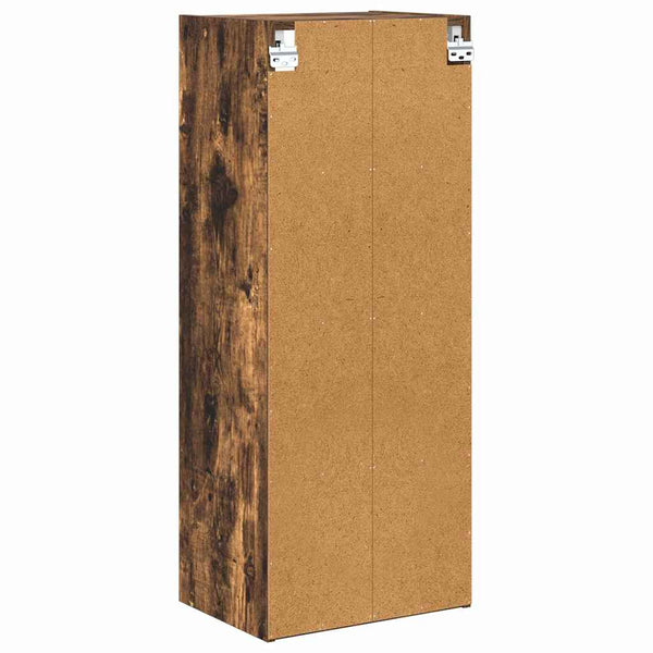 vidaXL Wall Cabinet Smoked Oak 40x29.5x100 cm Engineered Wood