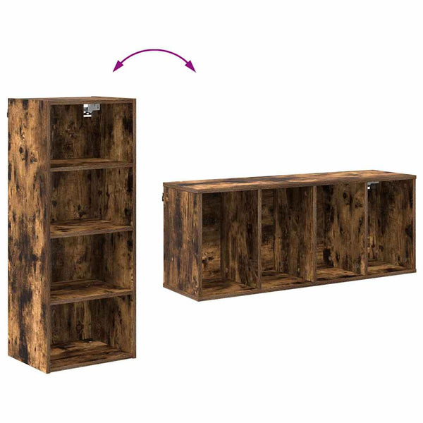 vidaXL Wall Cabinet Smoked Oak 40x29.5x100 cm Engineered Wood
