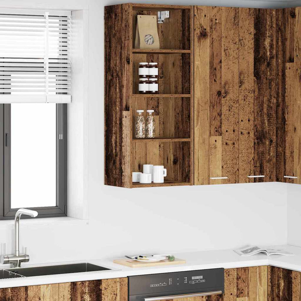 vidaXL Wall Cabinet Reclaimed Wood 40x29.5x100 cm Engineered Wood