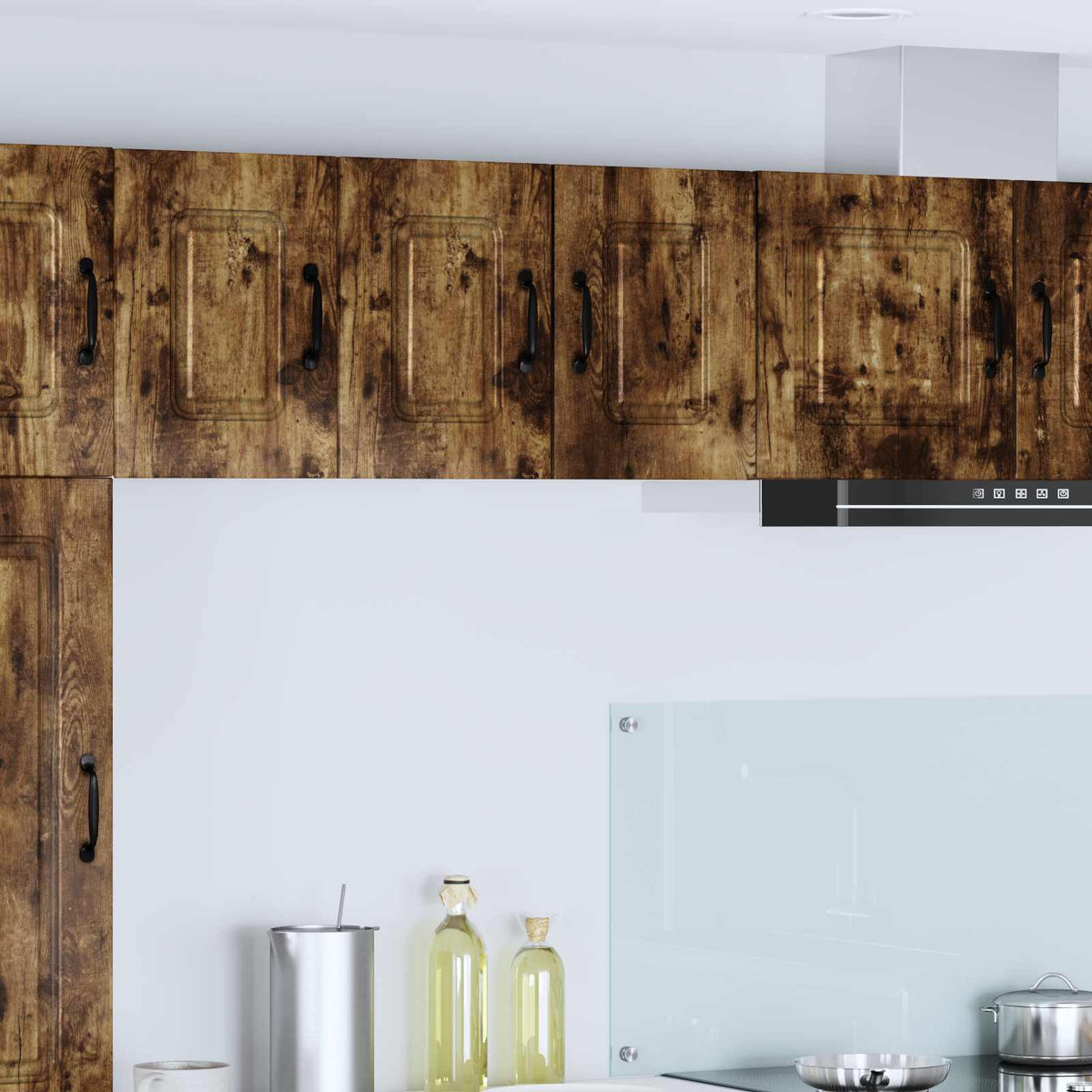 vidaXL Kitchen Cabinet Kalmar 2 pcs Smoked Oak 30 x 31 x 40 cm