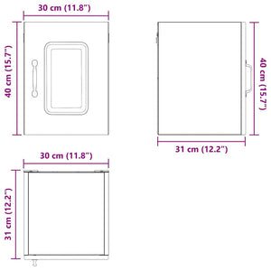 vidaXL Kitchen Cabinet Kalmar Brown Oak Look 30 x 31 x 40 cm