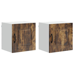 vidaXL Kitchen Cabinet Kalmar 2 pcs Smoked Oak 40 x 31 x 40 cm