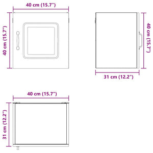 vidaXL Kitchen Cabinet Kalmar 2 pcs Artisan Oak 40 x 31 x 40 cm