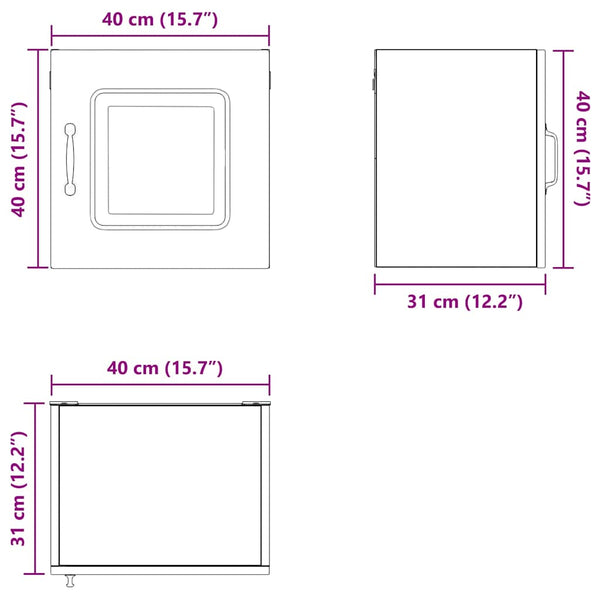 vidaXL Kitchen Cabinet Kalmar 2 pcs Artisan Oak 40 x 31 x 40 cm
