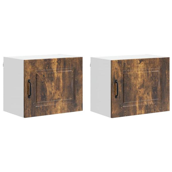 vidaXL Kitchen Cabinet Kalmar 2 pcs Smoked Oak 50 x 31 x 40 cm