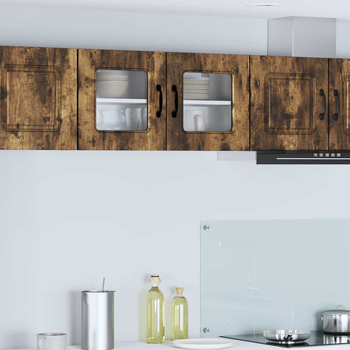 vidaXL Kitchen Wall Cabinet Kalmar Smoked Oak 80 x 31 x 40 cm