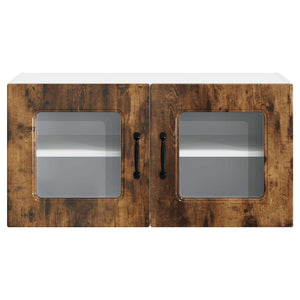 vidaXL Kitchen Wall Cabinet Kalmar Smoked Oak 80 x 31 x 40 cm