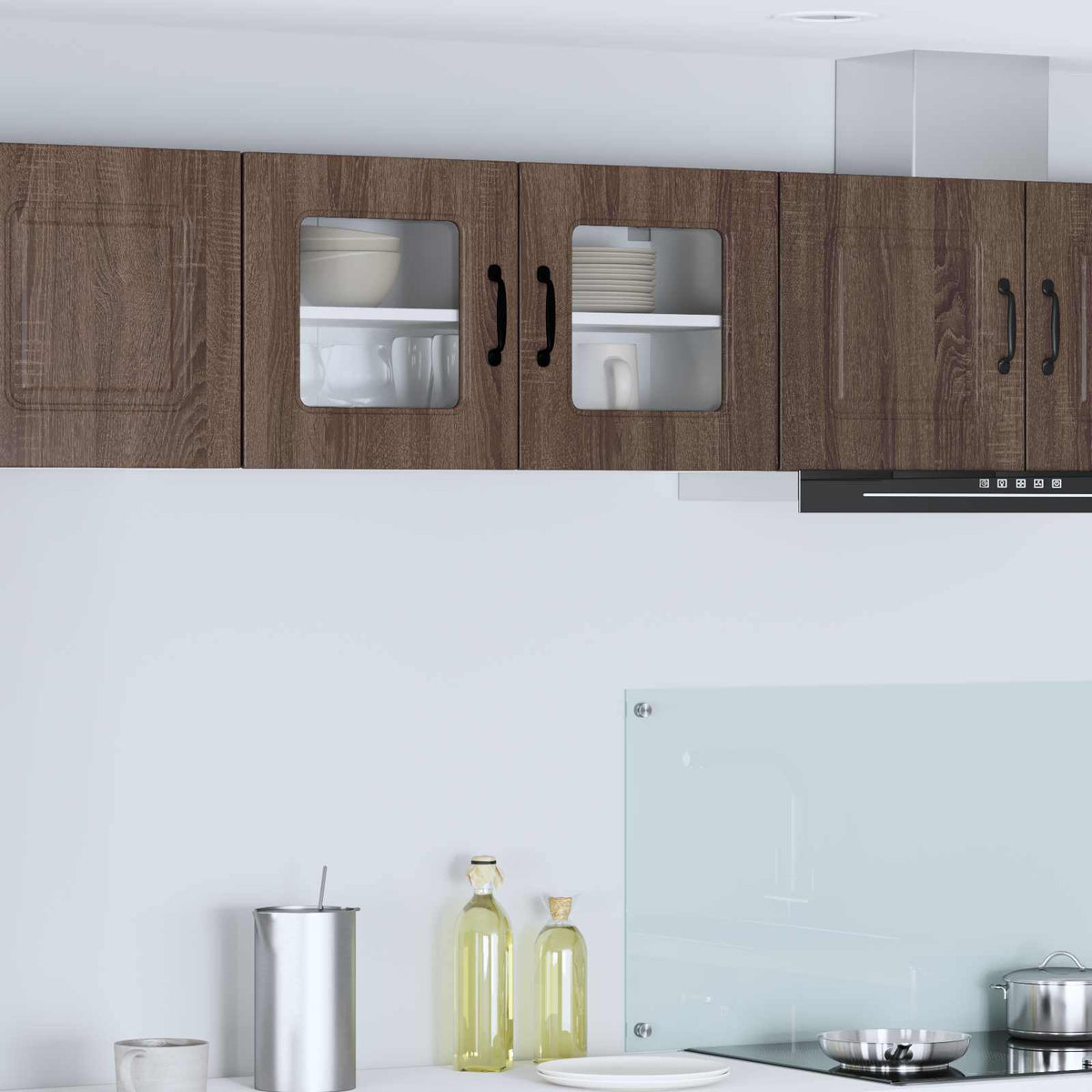 vidaXL Kitchen Wall Cabinet Kalmar Brown Oak Look 80 x 31 x 40 cm