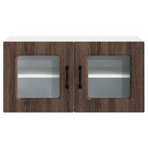 vidaXL Kitchen Wall Cabinet Kalmar Brown Oak Look 80 x 31 x 40 cm