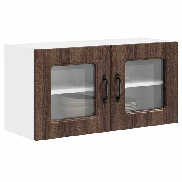 vidaXL Kitchen Wall Cabinet Kalmar Brown Oak Look 80 x 31 x 40 cm