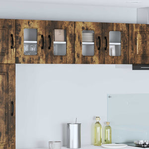 vidaXL Kitchen Wall Cabinets Kalmar 2 pcs Smoked Oak 60 x 31 x 40 cm
