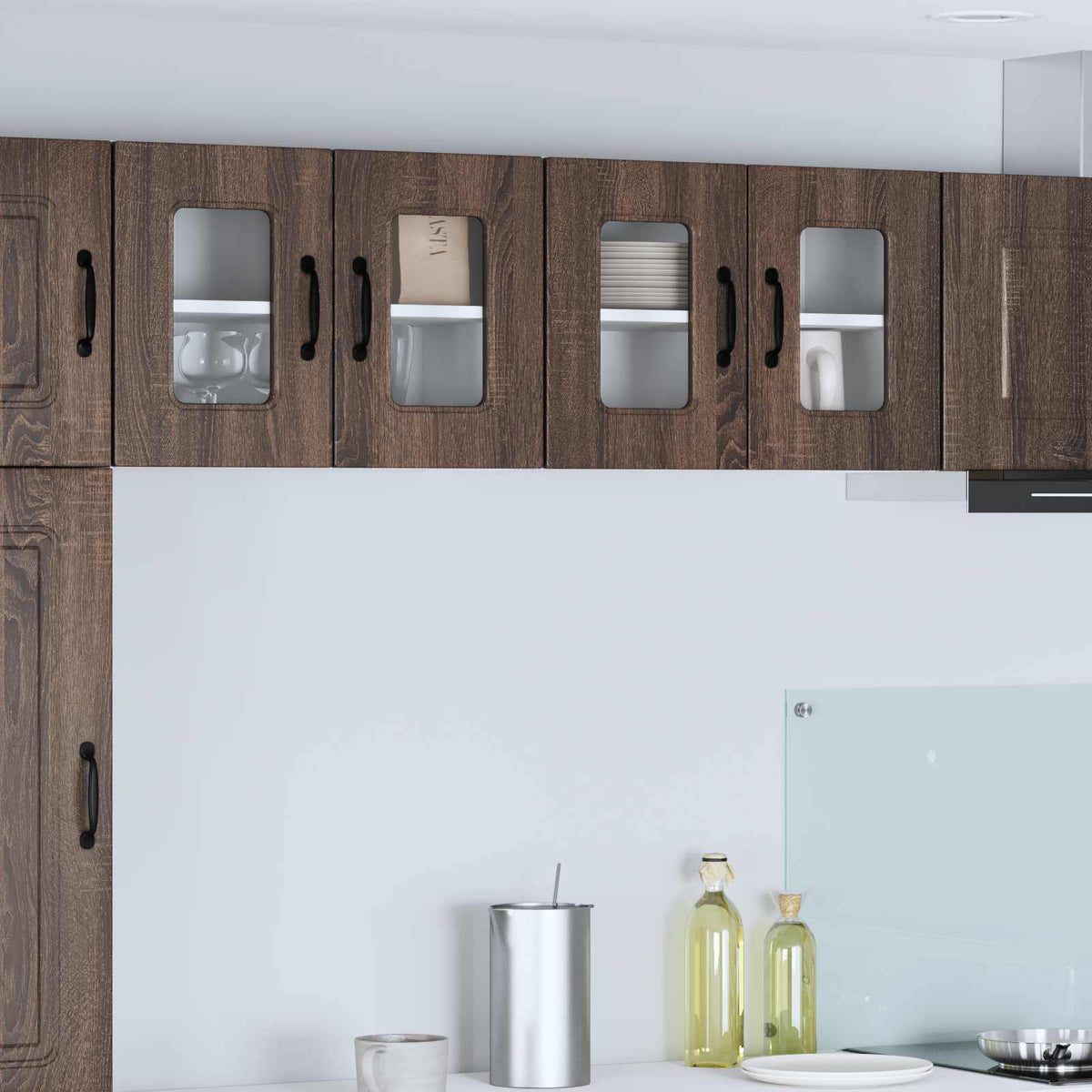 vidaXL Kitchen Cabinet Kalmar 2 pcs Brown Oak Look 60 x 31 x 40 cm