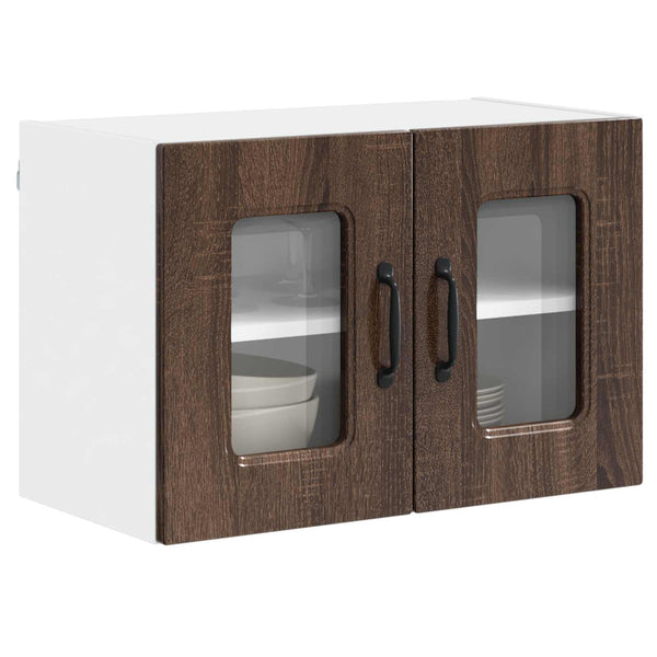 vidaXL Kitchen Cabinet Kalmar 2 pcs Brown Oak Look 60 x 31 x 40 cm