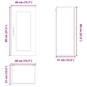 vidaXL Kitchen Cabinet Kalmar 2 pcs Sonoma Oak 40 x 31 x 80 cm