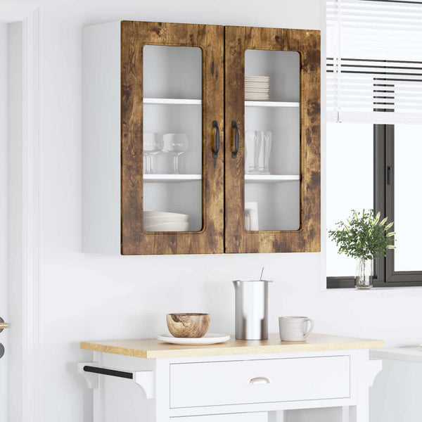 vidaXL Kitchen Cabinet Kalmar 2 pcs Smoked Oak 40 x 31 x 80 cm