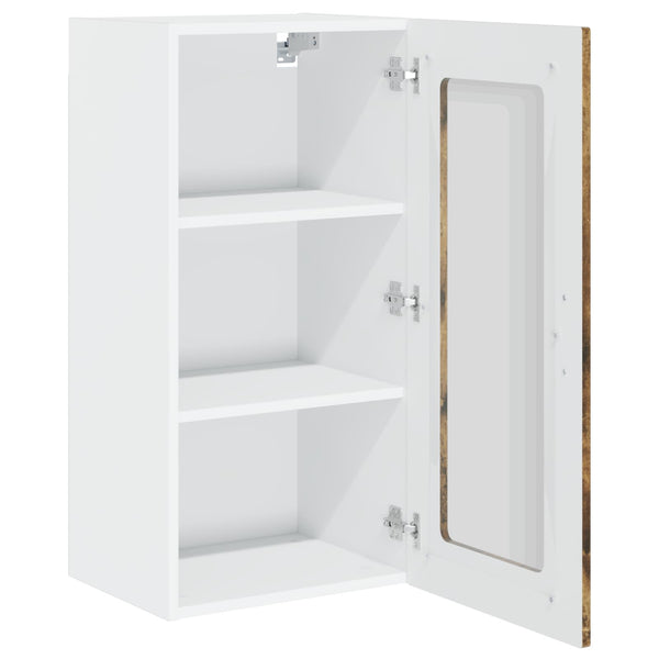 vidaXL Kitchen Cabinet Kalmar 2 pcs Smoked Oak 40 x 31 x 80 cm
