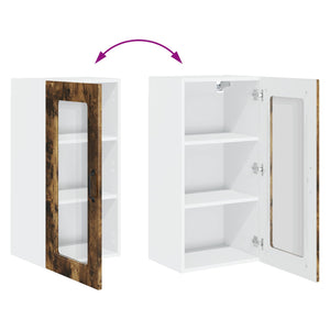 vidaXL Kitchen Cabinet Kalmar 2 pcs Smoked Oak 40 x 31 x 80 cm