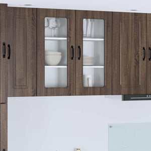 vidaXL Kitchen Cabinet Kalmar 2 pcs Brown Oak Look 40 x 31 x 80 cm