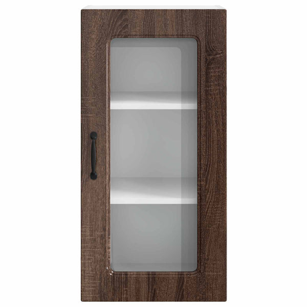 vidaXL Kitchen Cabinet Kalmar 2 pcs Brown Oak Look 40 x 31 x 80 cm