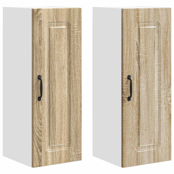 vidaXL Kitchen Cabinet Kalmar 2 pcs Sonoma Oak 30 x 31 x 80 cm