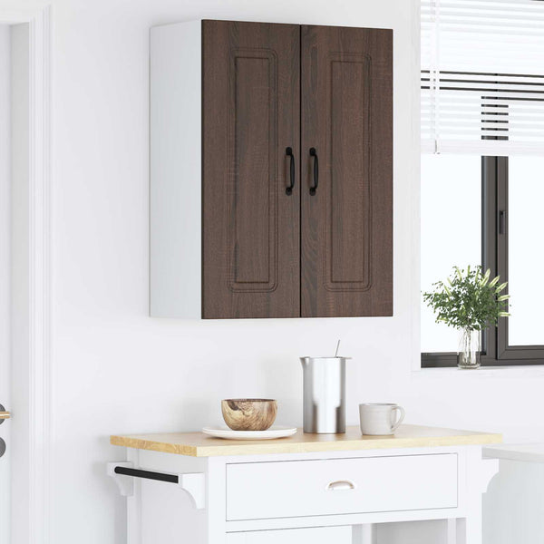 vidaXL Kitchen Cabinet Kalmar 2 pcs Brown Oak-Look 30 x 31 x 80 cm