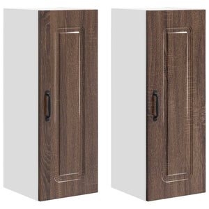 vidaXL Kitchen Cabinet Kalmar 2 pcs Brown Oak-Look 30 x 31 x 80 cm