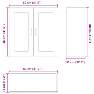 Küchenschrank Kalmar Braun Eiche 80cm