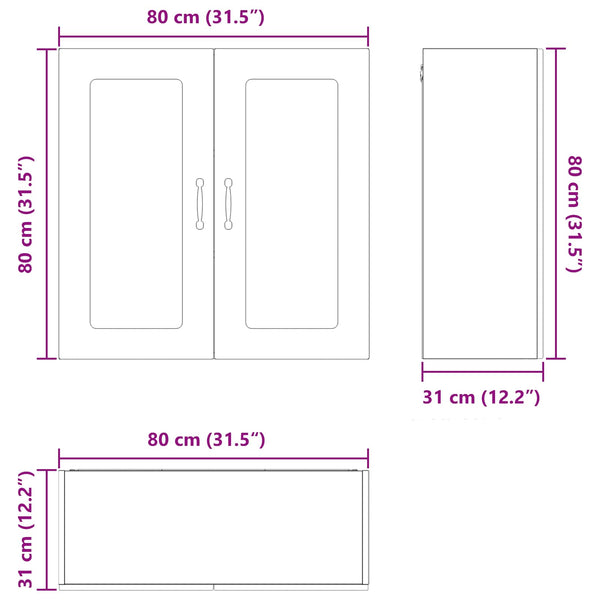 Küchenschrank Kalmar Braun Eiche 80cm