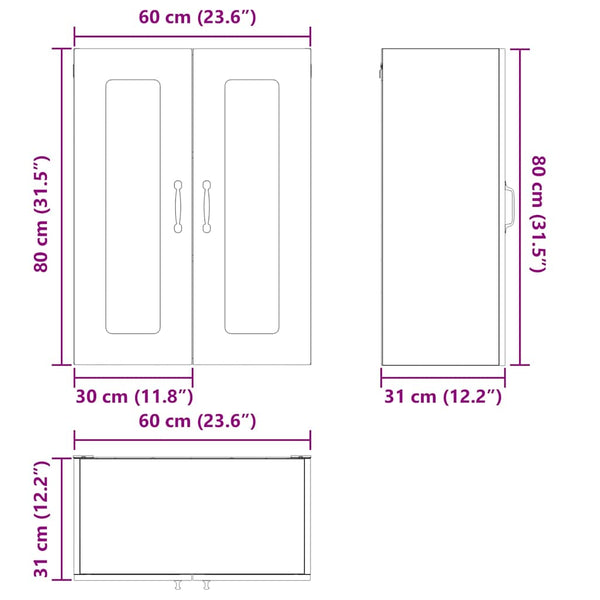 Küchenschrank Braun Eichen-Optik 60 cm