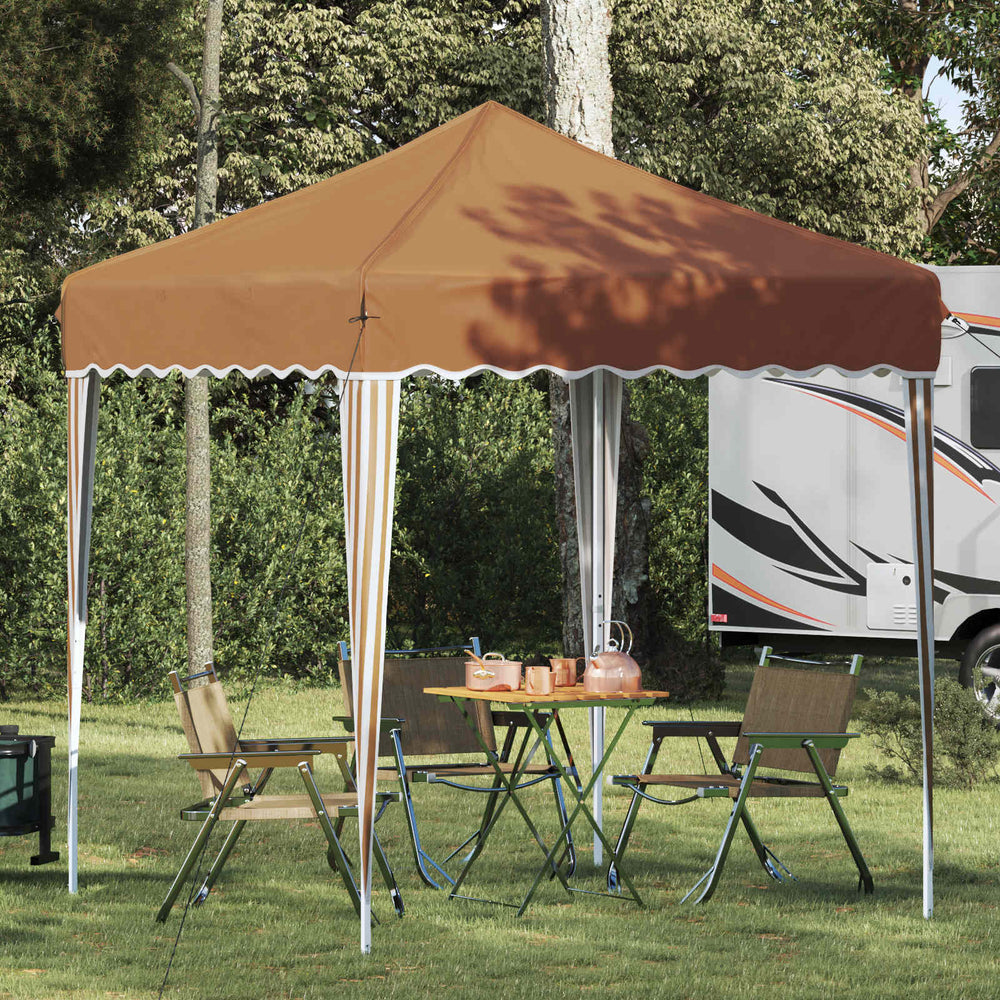 vidaXL Pop-Up Party Tent Beige 195 x 195 x 245 cm Oxford Fabric